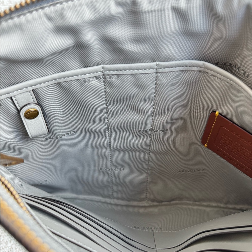 Coach Silver Leather Pouch - image 4